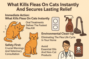What kills fleas on cats instantly