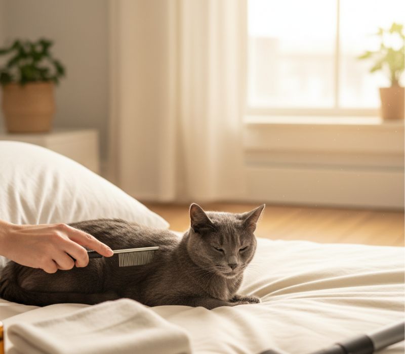 How to get rid of fleas on cats without bathing