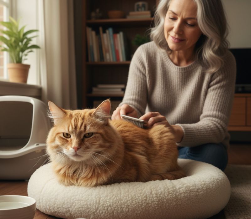 Super senior cat behavior